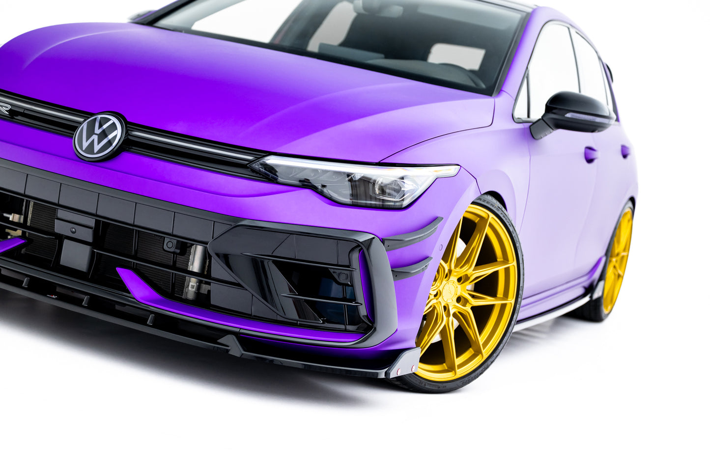 💫ART.9021 Splitter Anteriore V.3 + Flaps per VW Golf R Mk8 Facelift 2024💫