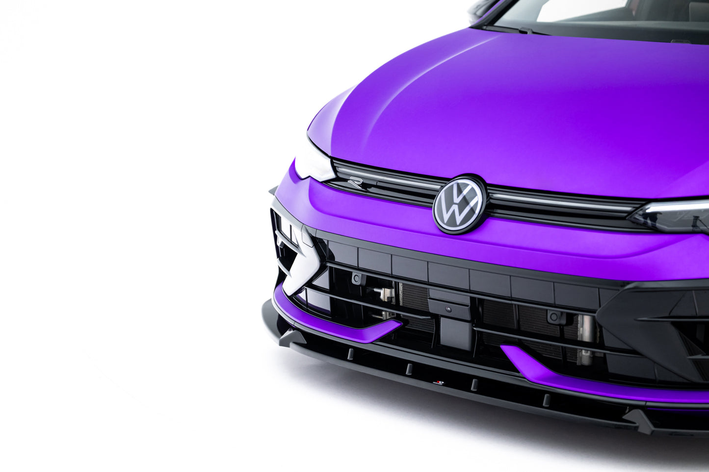 💫ART.9021 Splitter Anteriore V.3 + Flaps per VW Golf R Mk8 Facelift 2024💫