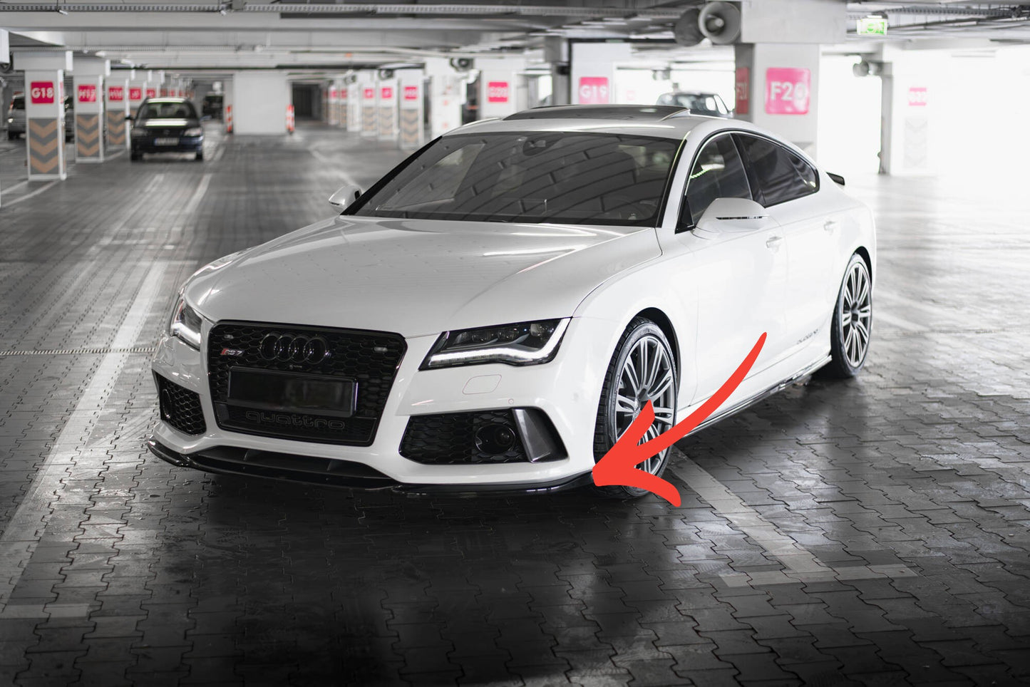 😎Splitter Anteriore V.4 Adatto Per Audi RS7 C7😎
