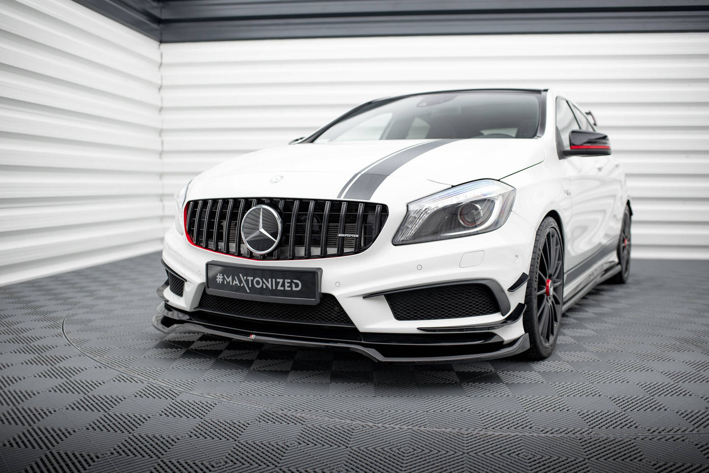 SPLITTER ANTERIORE adatto per  V.4 MERCEDES-BENZ A45 AMG W176 2012-2015