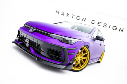 💫ART.9026 Splitter Anteriore V.4 per VW Golf R Hatchback Mk8 Facelift💫