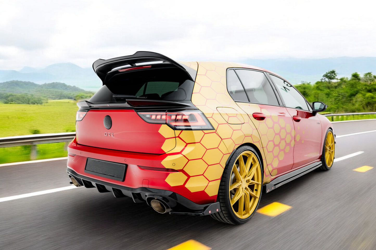 ⭐3D Lower Spoiler Cap Volkswagen Golf GTI/GTI Clubsport/R/R-Line/ Mk8 Fac⭐ 