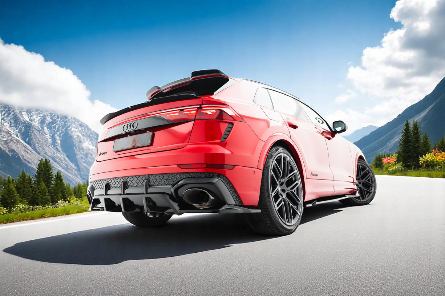 ⭐Tappo spoiler inferiore V.1 Adatto Per Audi RSQ8 Mk1 Facelift⭐