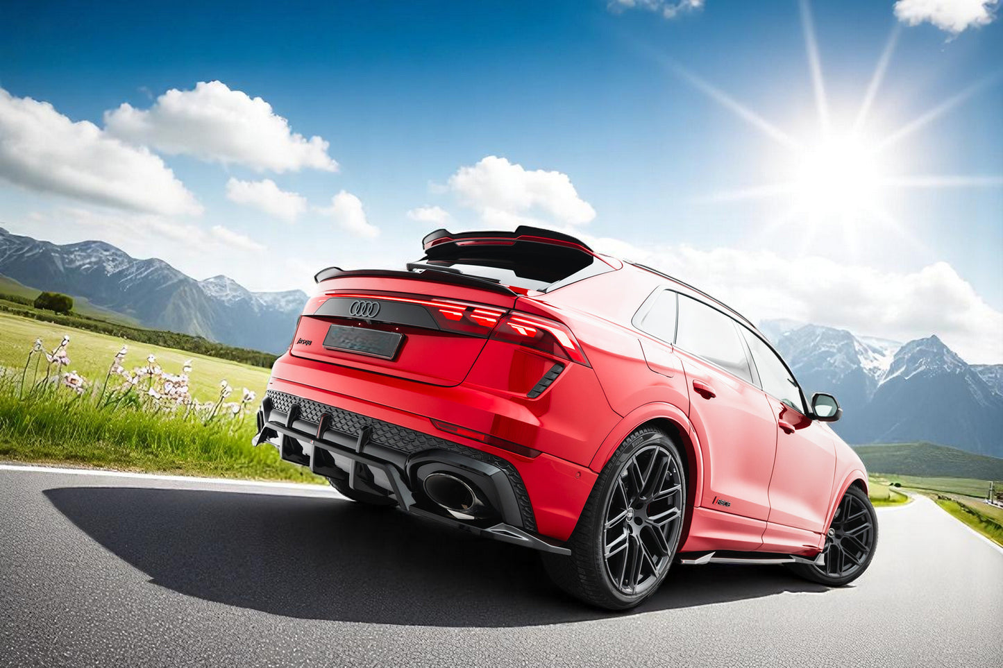 ⭐Tappo spoiler inferiore V.2 Adatto Per  Audi RSQ8 Mk1 Facelift⭐