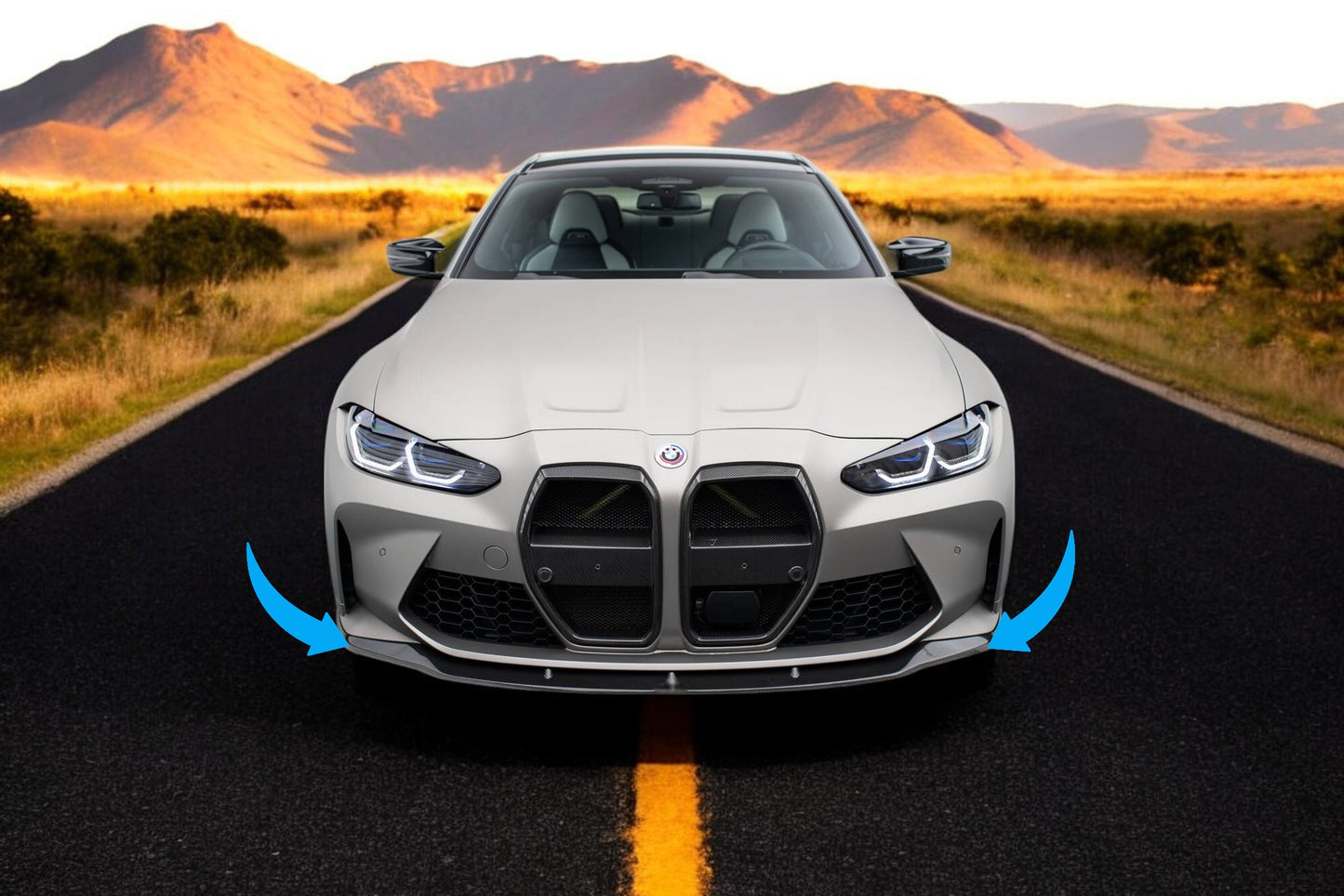 🔥Splitter Anteriore Carbon Fiber V.3 Adatto Per  BMW M4 G82 / M3 G80🔥