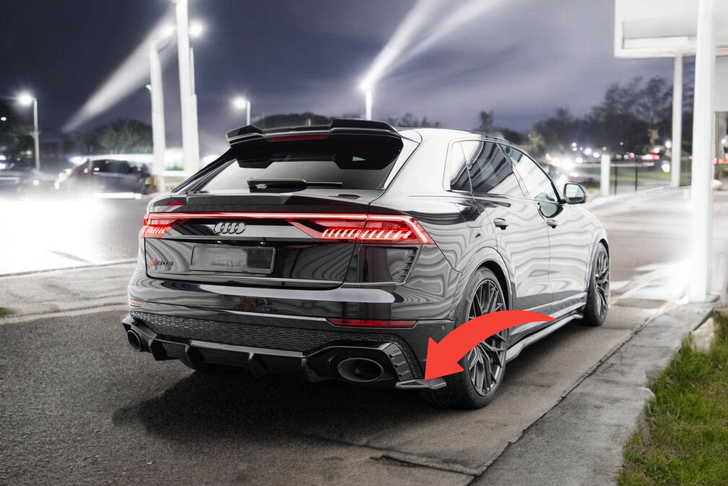 😍Splitter laterali posteriori in fibra di carbonio adatto per Audi RSQ8 Mk😍
