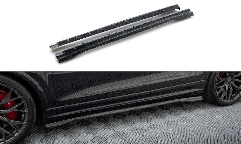 😍Minigonne laterali in fibra di carbonio preimpregnate adatto per Audi RSQ8😍