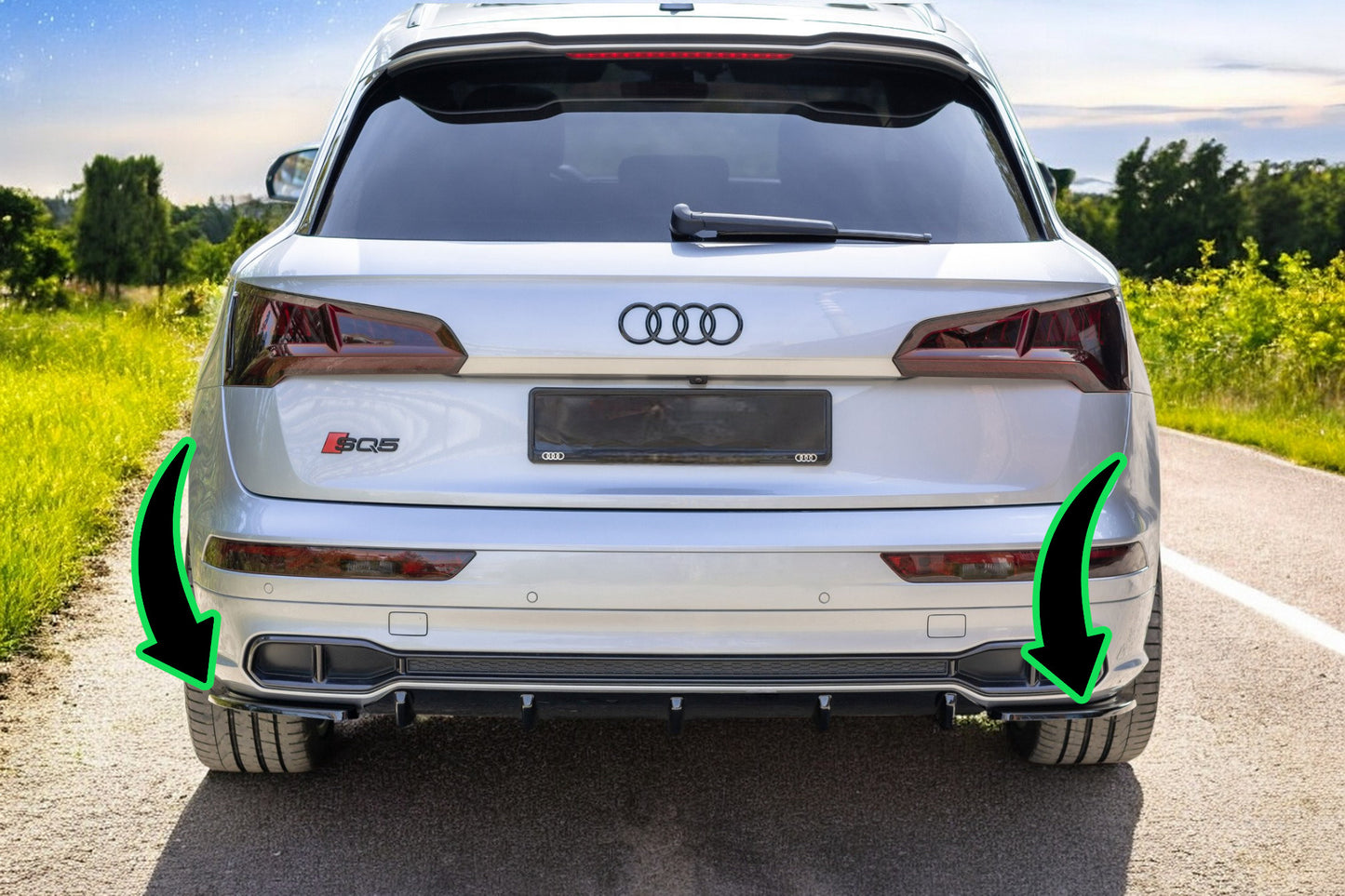 🔥SPLITTER LATERALI POSTERIORI adatto per Audi SQ5/S-line MkII🔥