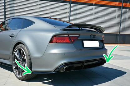 💫 SPLITTER LATERALI POSTERIORI V.1 ADATTO PER Audi RS7 C7💫
