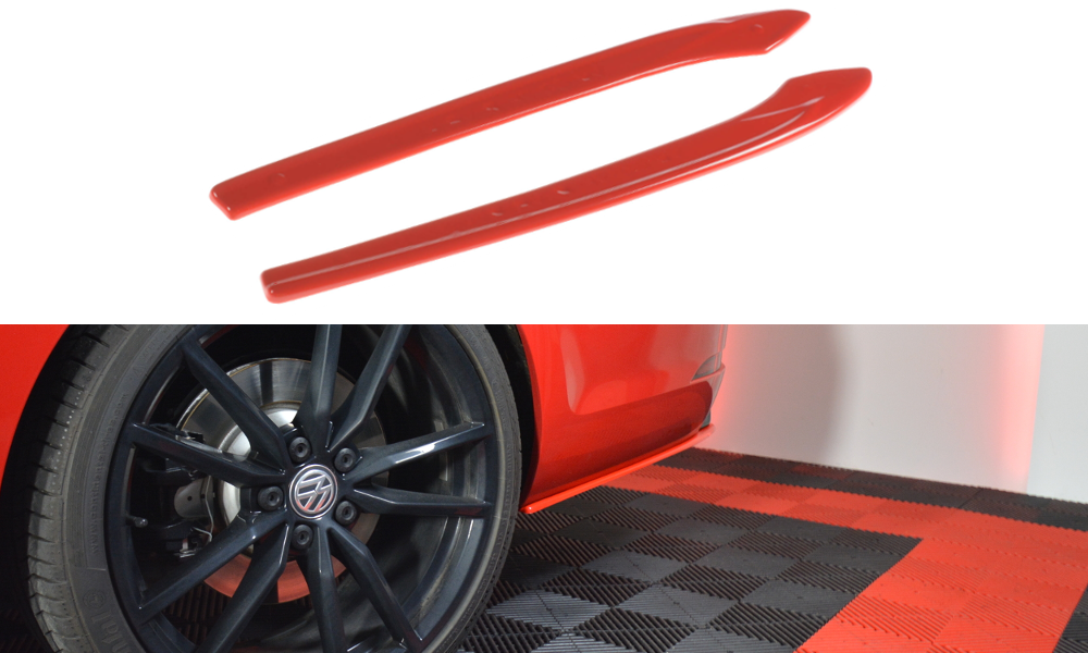 SPLITTER LATERALI POSTERIORI adatti per V.2 VW GOLF 7 R VARIANT FACELIFT 2017