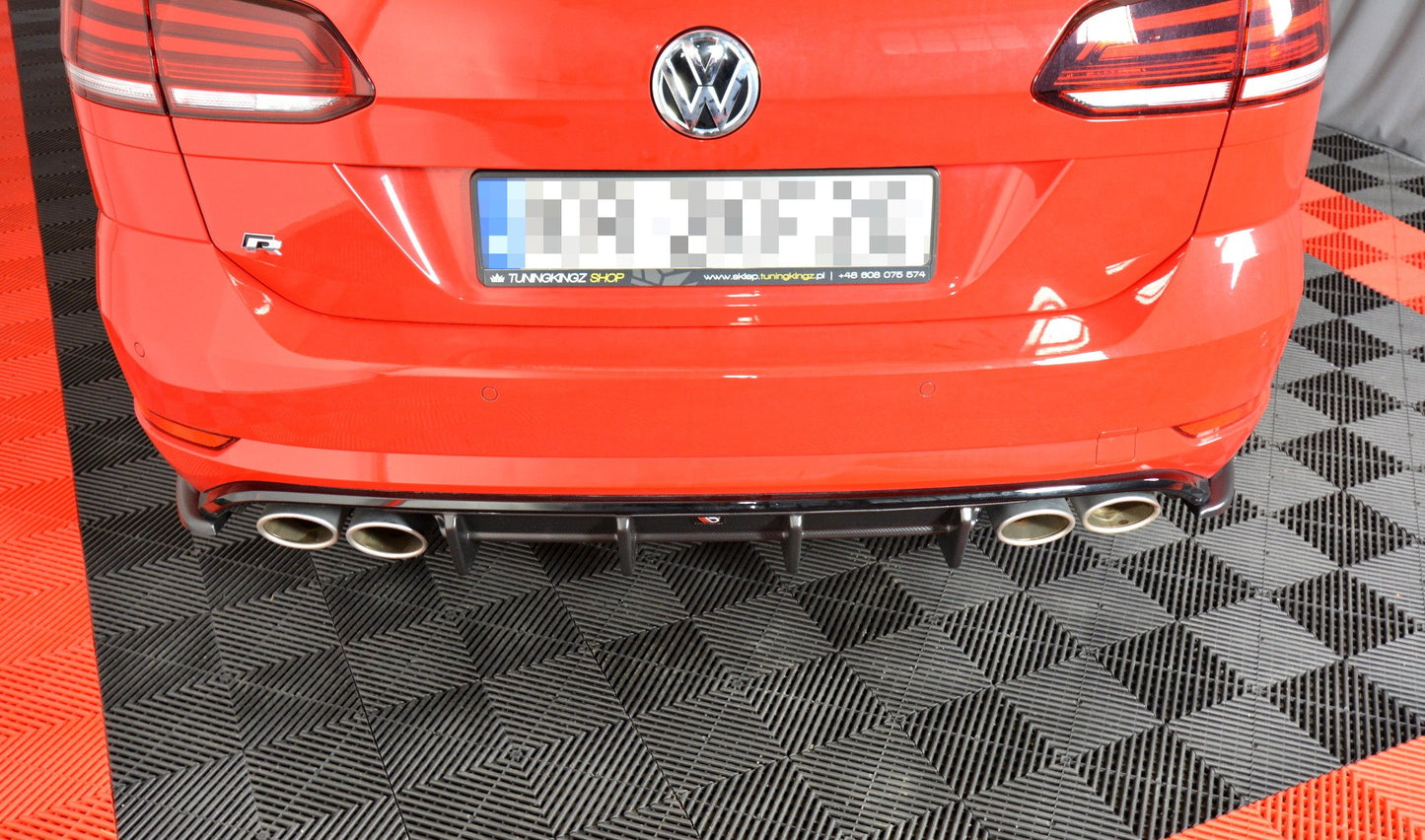 DIFFUSORE POSTERIORE adatto per VW GOLF 7 R VARIANT FACELIFT 2017