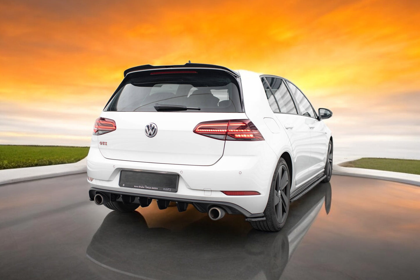 VW Golf MK7.5 GTI 2017-2019 Rear Valance (Assembly with Silicone Glue) 