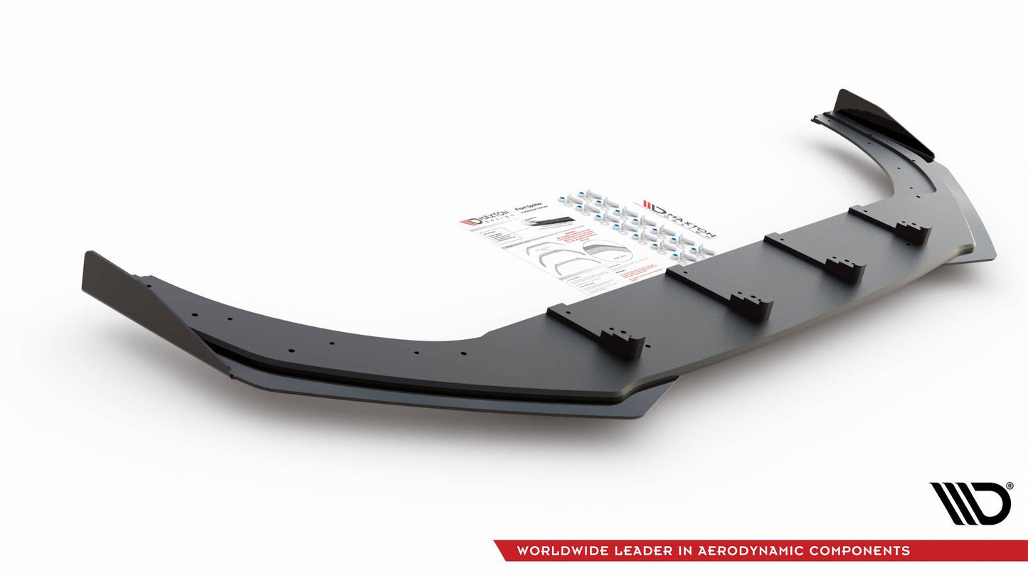 RACING DURABILITY SPLITTER anteriore + FLAPS adatti per VOLKSWAGEN GOLF 8 GTI / R-LINE 2020