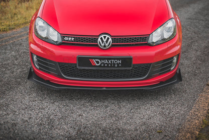 SPLITTER ANTERIORE RACING DURABILITY V.3 + FLAP adatti per VOLKSWAGEN GOLF GTI MK6 2008-2012