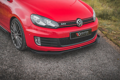 SPLITTER ANTERIORE RACING DURABILITY V.3 + FLAP adatti per VOLKSWAGEN GOLF GTI MK6 2008-2012