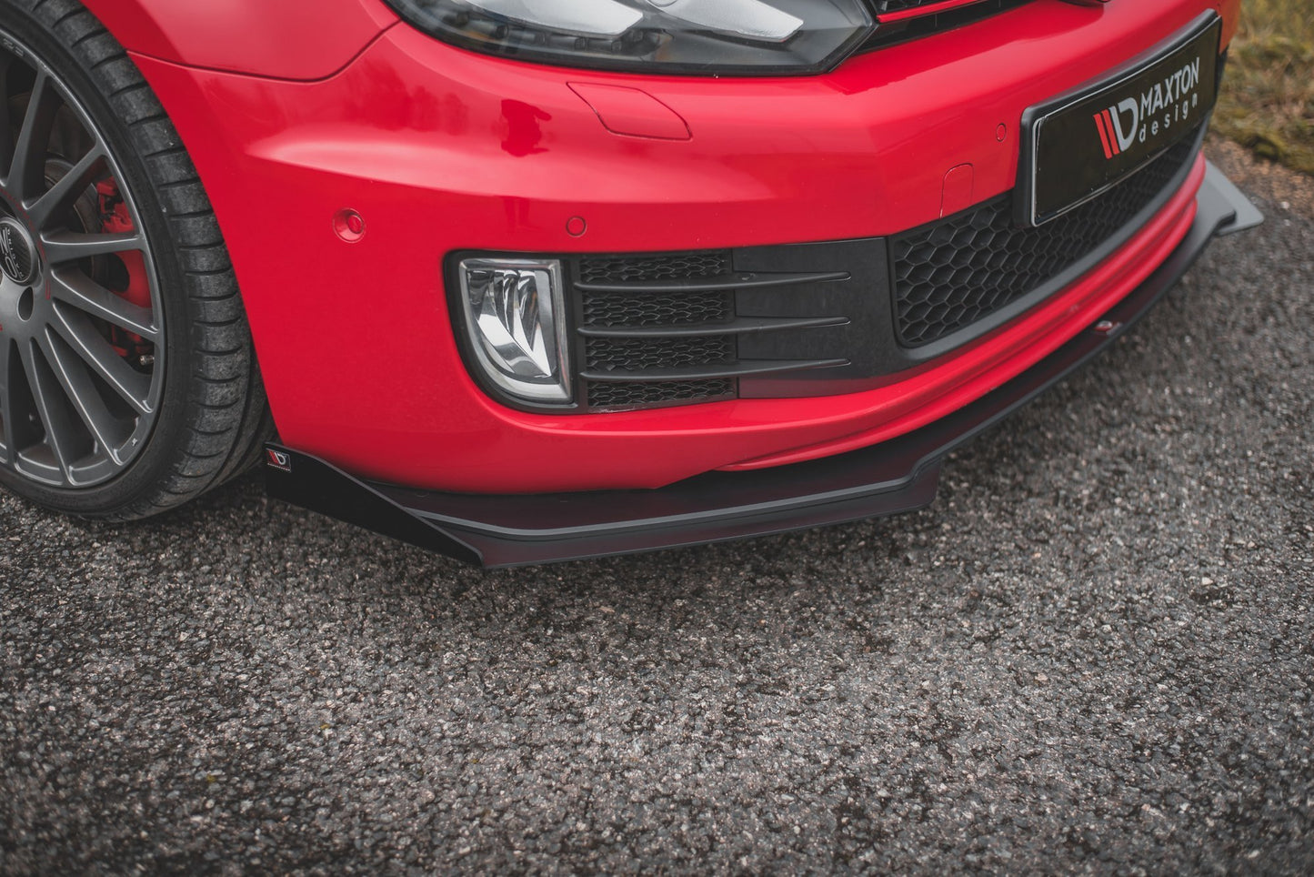 SPLITTER ANTERIORE RACING DURABILITY V.3 + FLAP adatti per VOLKSWAGEN GOLF GTI MK6 2008-2012