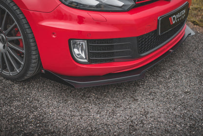 SPLITTER ANTERIORE RACING DURABILITY V.3 + FLAP adatti per VOLKSWAGEN GOLF GTI MK6 2008-2012