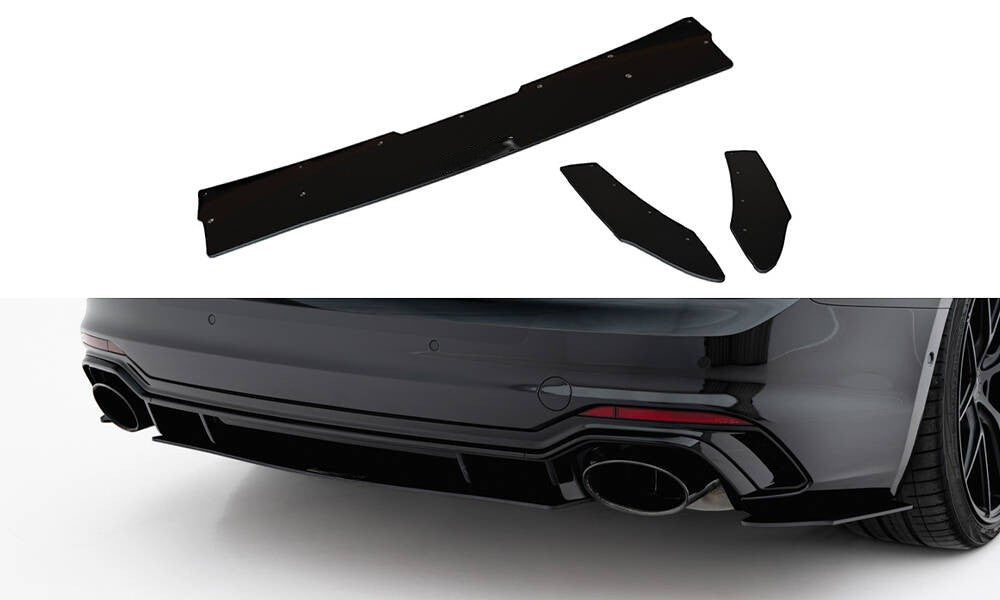 🔥Set Splitter Posteriore V.1 Adatto Per Audi RS5 Coupé / Sportback F5🔥