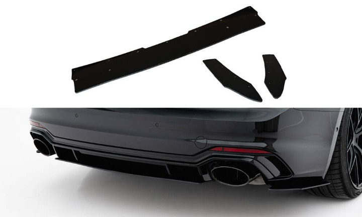 💫Diffusore posteriore nero luci V.1 adatto per Audi RS5 Coupe / Sportback F5💫