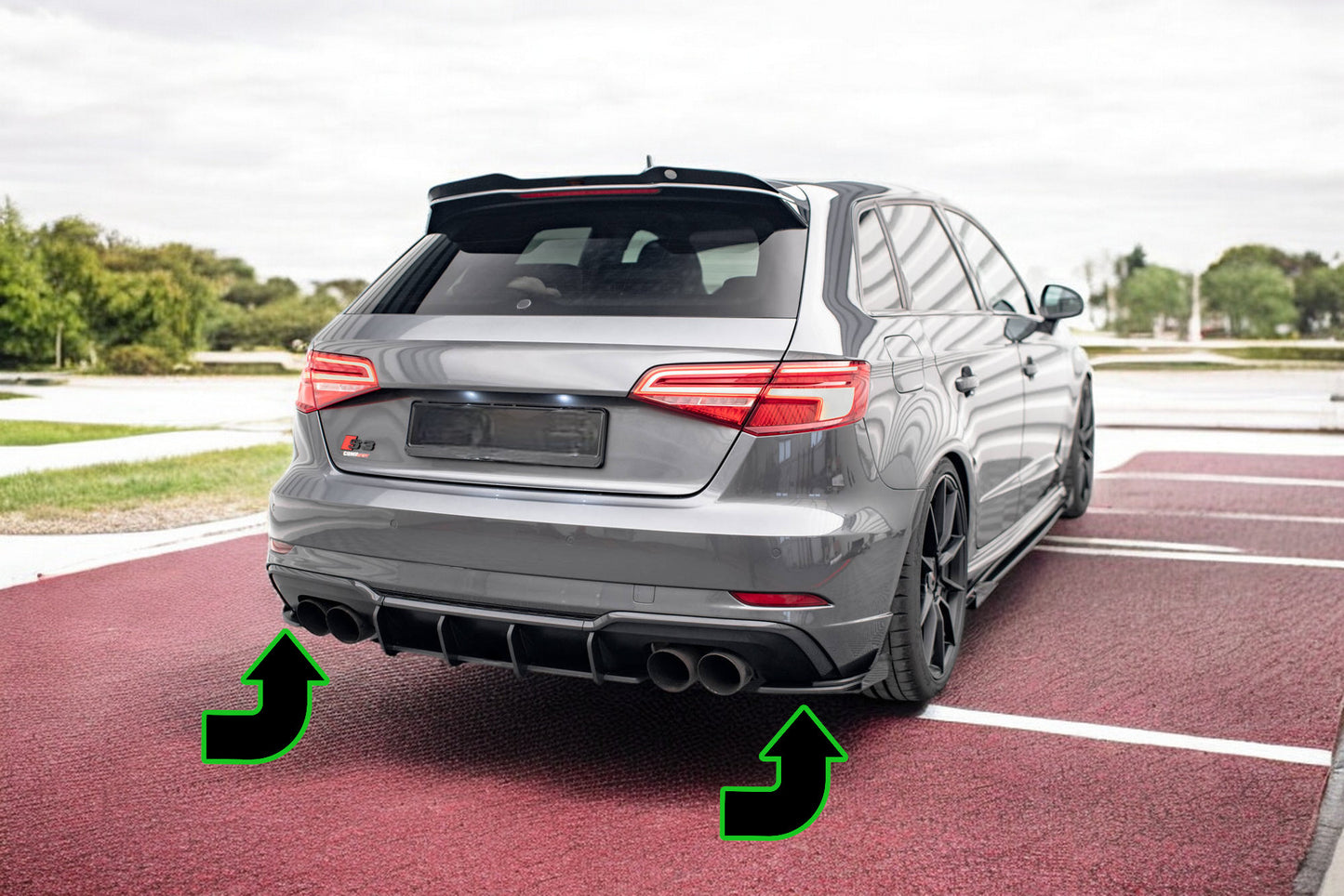 🔥Rear Side Flaps Audi S3 Sportback 8V Facelift🔥