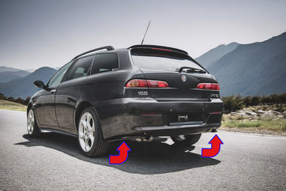 Splitter Laterali Posteriori Alfa Romeo 156 SW Facelift