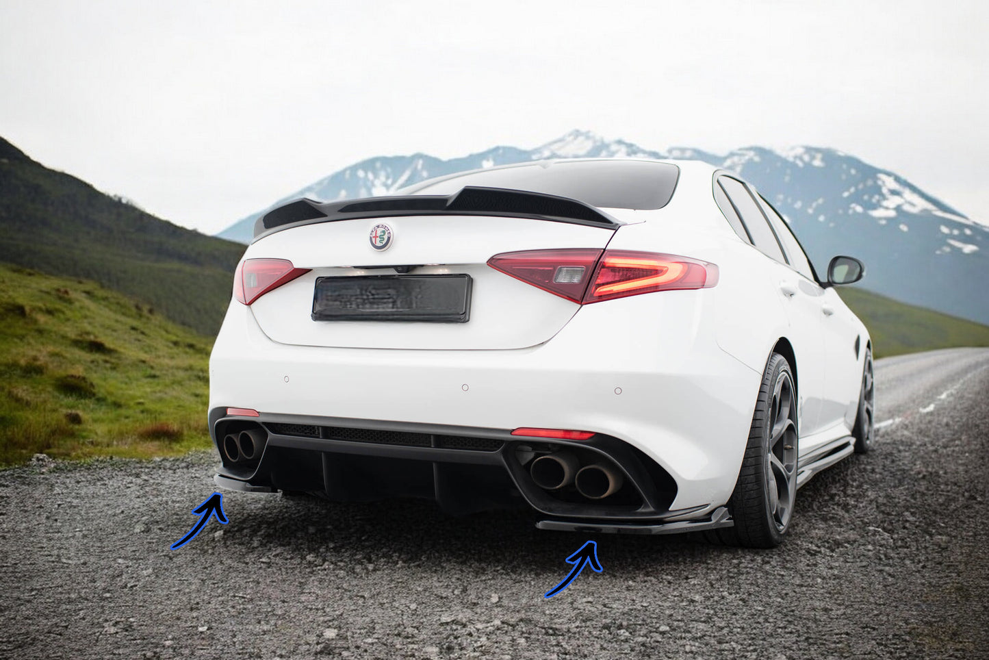 🔥Rear Side Splitters Alfa Romeo Giulia Quadrifoglio 🔥