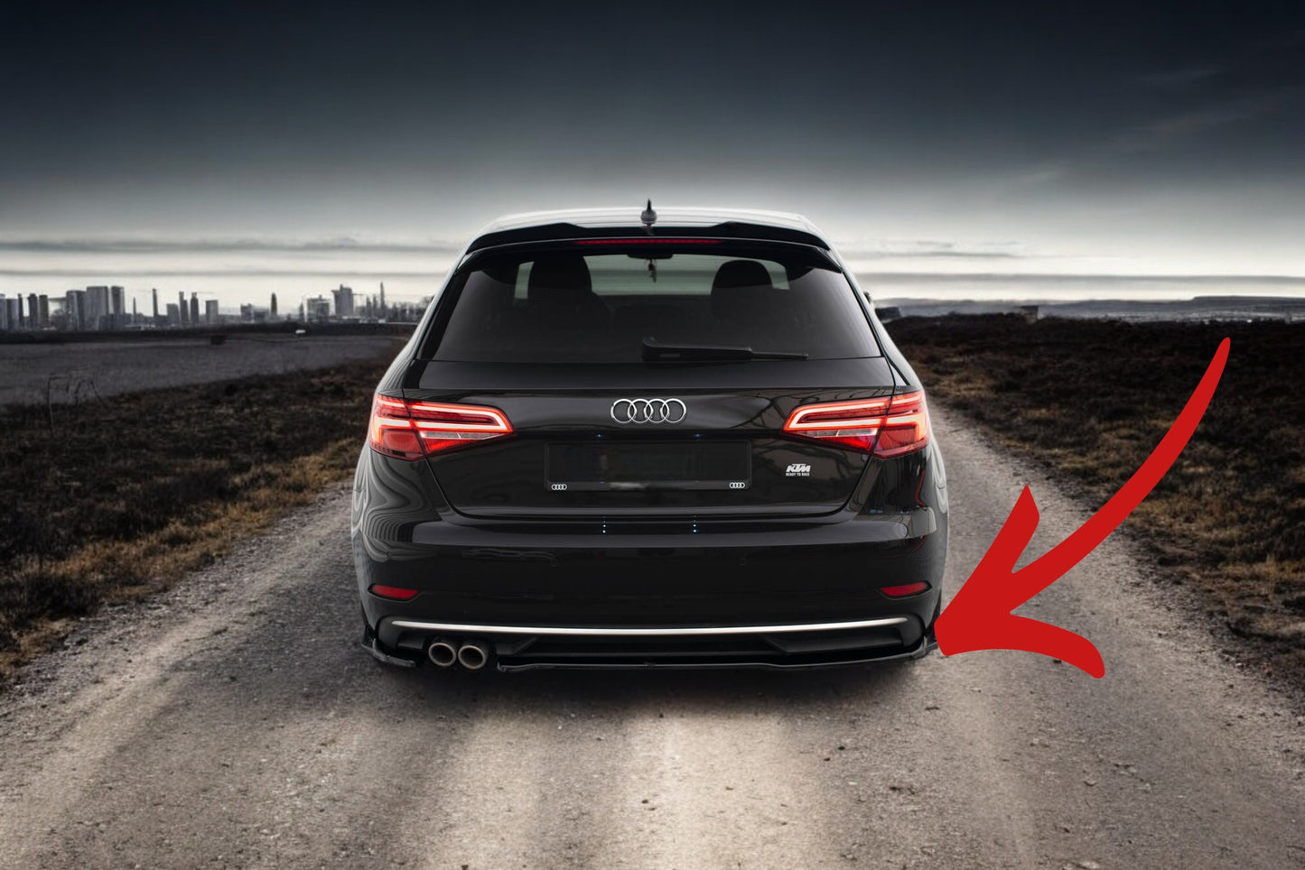 😍Splitter laterali posteriori Adatto Per Audi A3 Sportback 8V Facelift😍