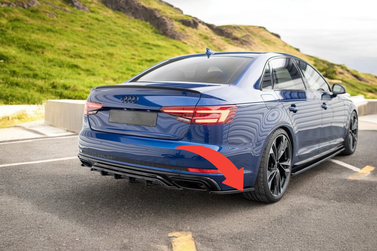😎Splitter laterali posteriori adatto per Audi A4 Competition B9😎