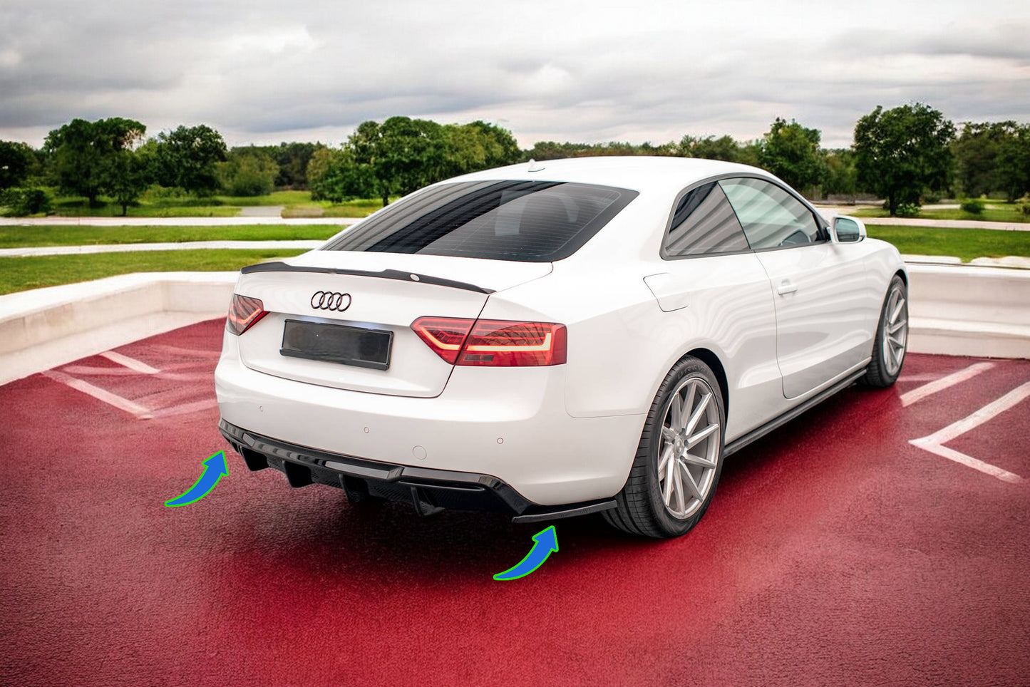 🔥Splitter laterali posteriori Audi A5 Coupe 8T Facelift🔥