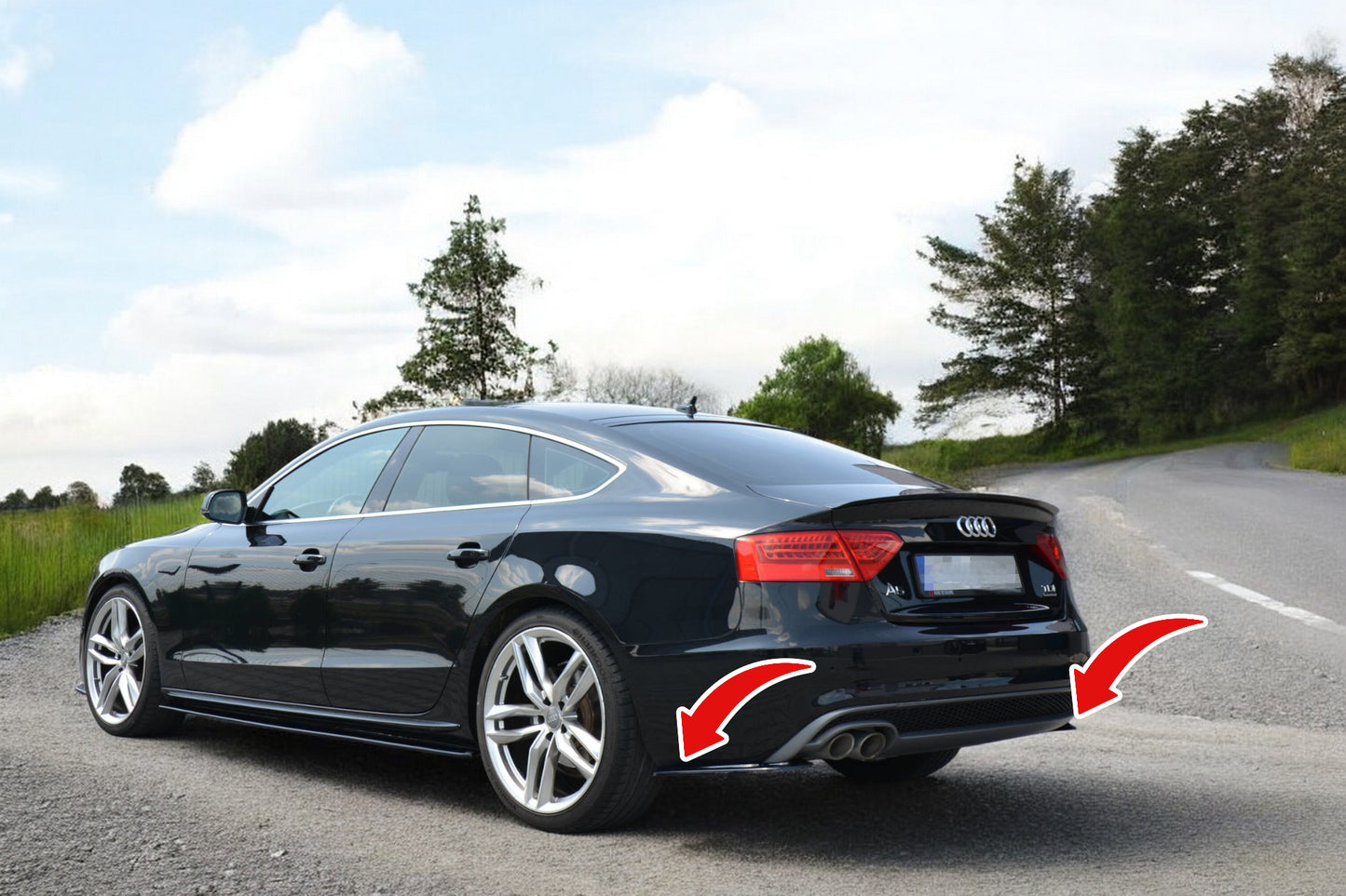 ✨Splitter laterali posteriori adatto per Audi A5 S-Line 8T FL Sportback✨