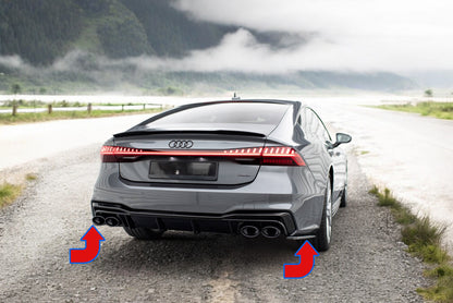 🔥Rear Side Splitters Audi A7 S-Line C8 / S7 C8 / C8 Facelift / S7🔥