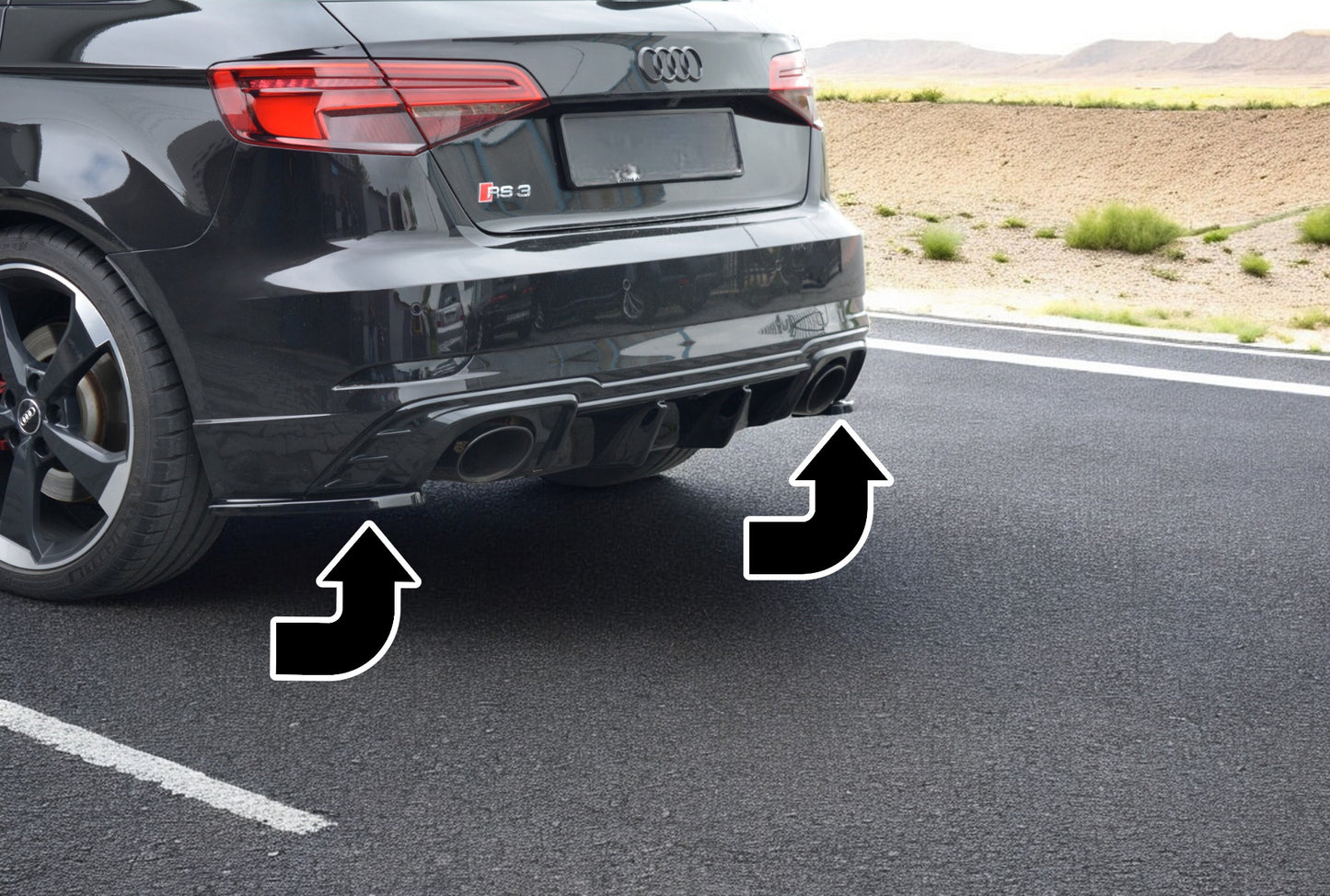 🔥Rear Side Splitters suitable for Audi RS3 8V FL Sportback🔥