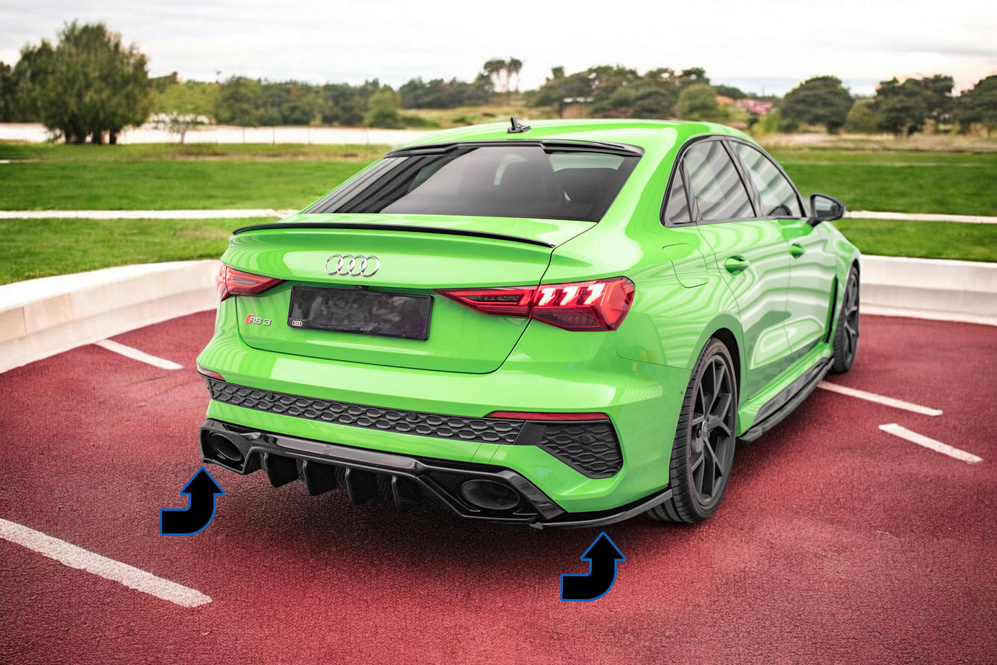 ⭐Rear Side Splitter Suitable for Audi RS3 Sedan 8Y⭐