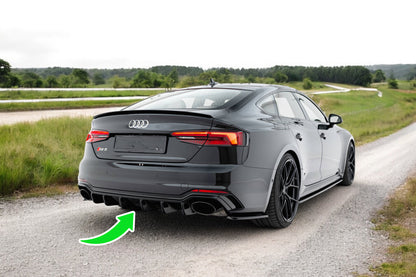 💫Diffusore posteriore nero luci adatto per Audi RS5 Coupé / Sportback F5💫