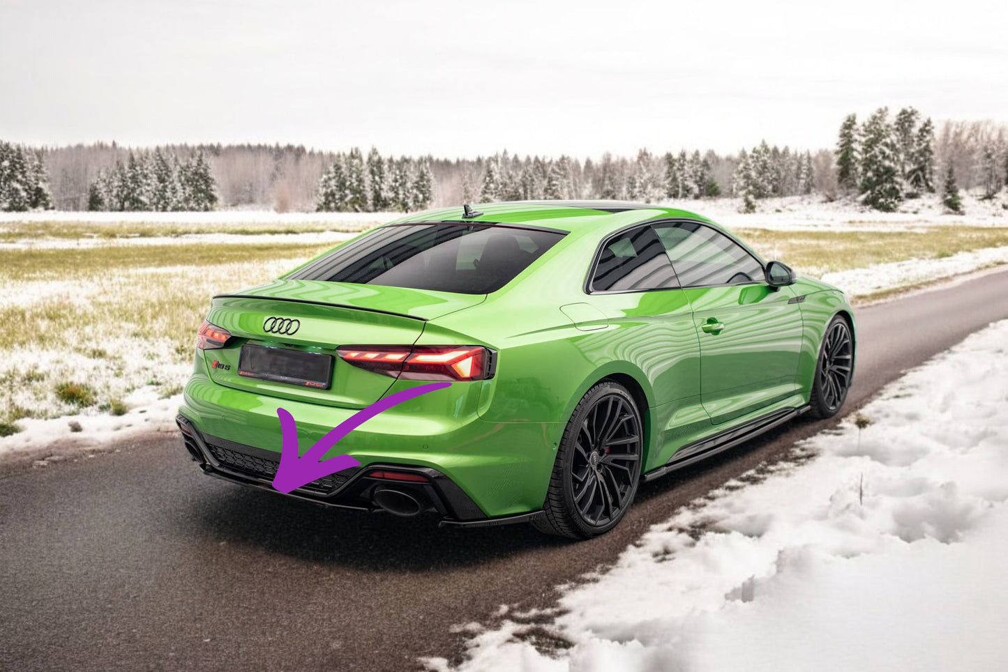 😍Rear Splitter Suitable For Audi RS5 F5 Facelift😍