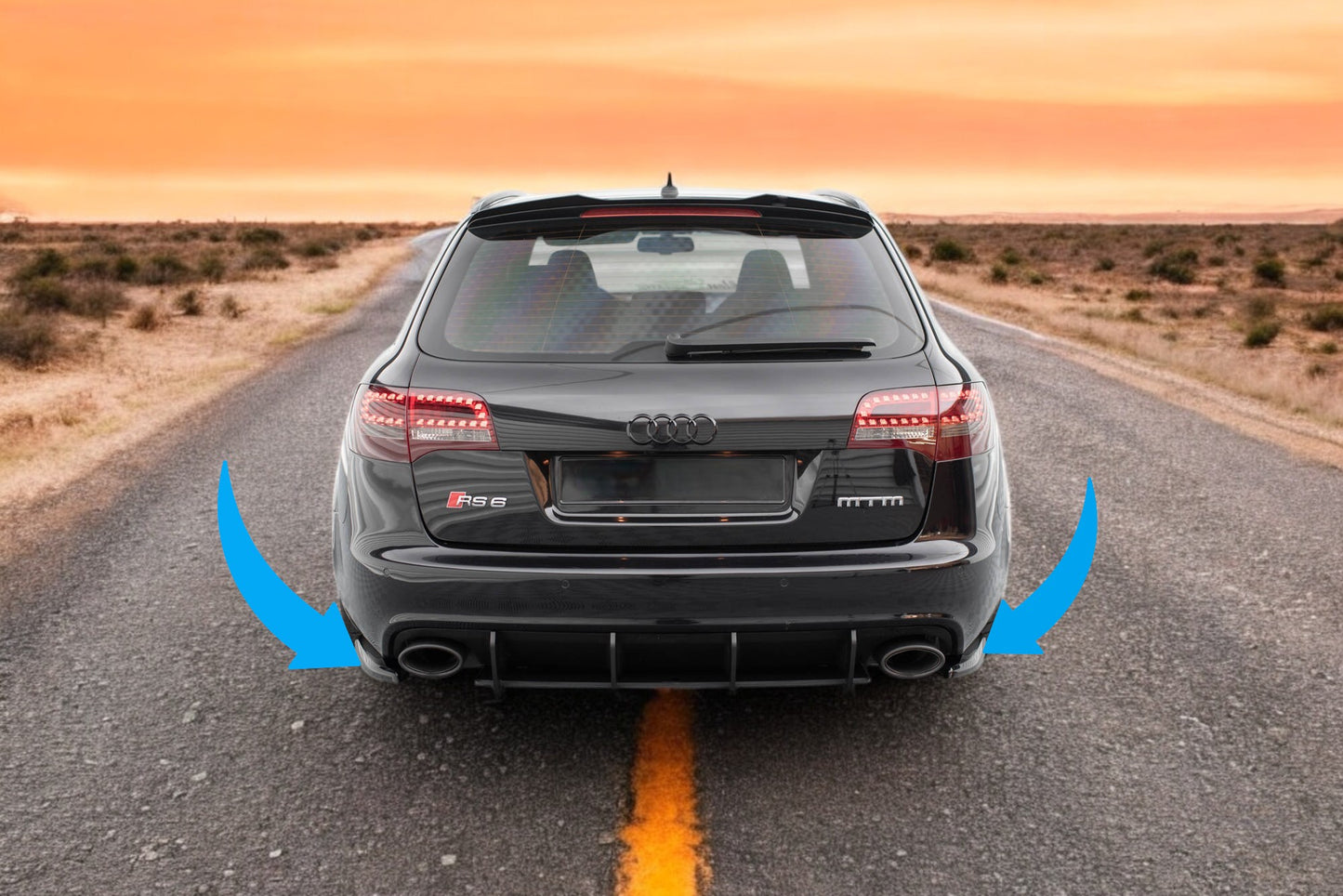 😍Rear side splitter suitable for Audi RS6 Avant C6😍