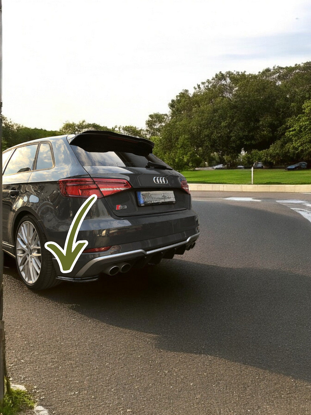 ✨Rear Side Splitter Suitable for Audi S3 8v Facelift✨