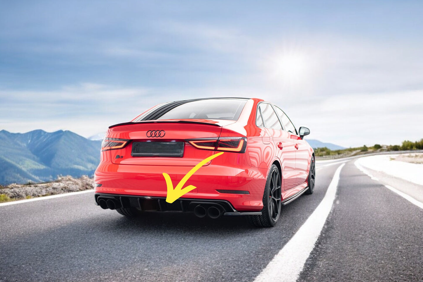 😎Diffusori Adatto Per Audi S3 Sedan 8V😎