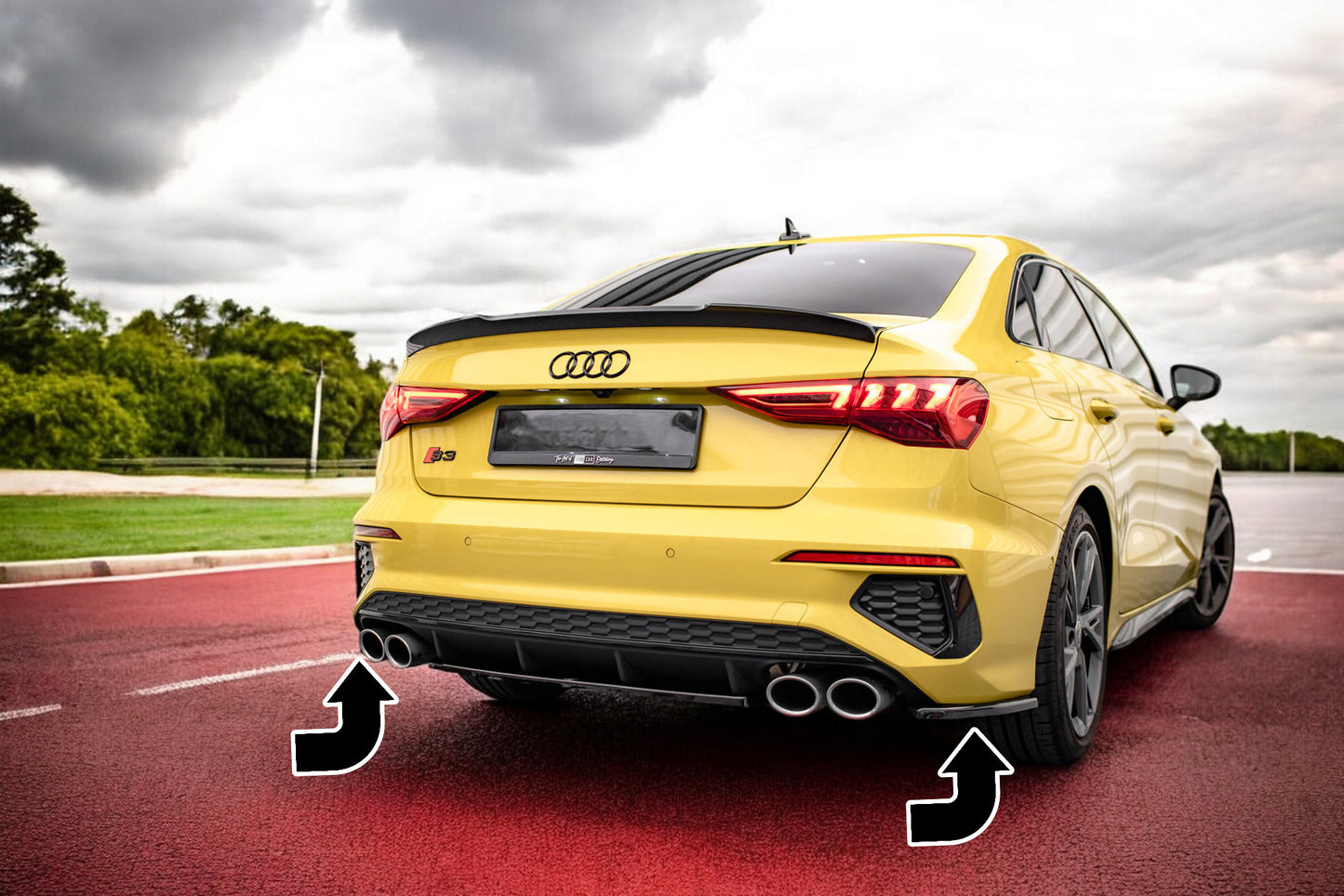 ⭐Rear Side Splitter Suitable for Audi S3 Sedan 8Y⭐