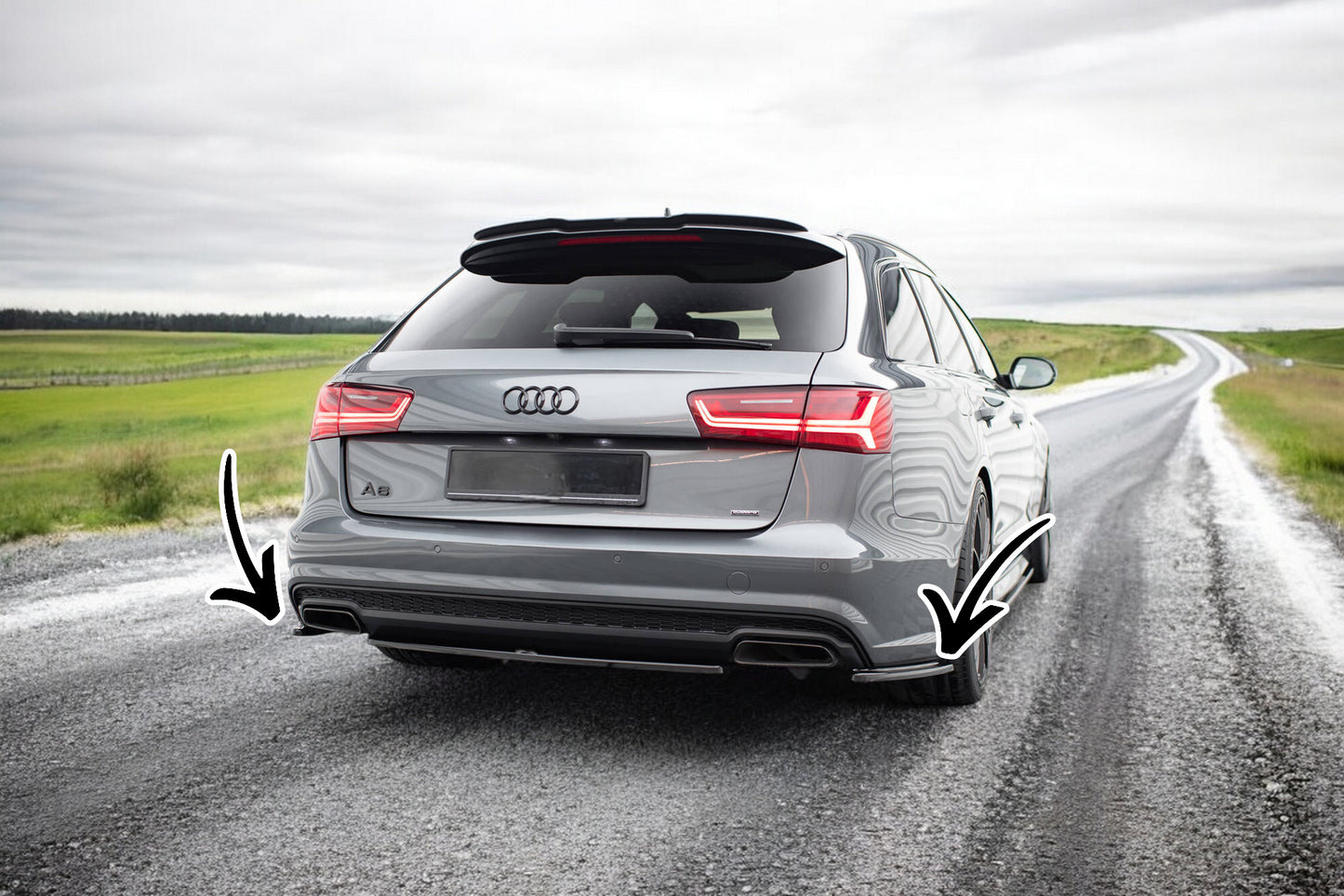 💫Splitter laterali posteriori V.1 Audi A6 / A6 C7 S-line / S6 C7 Facelift💫