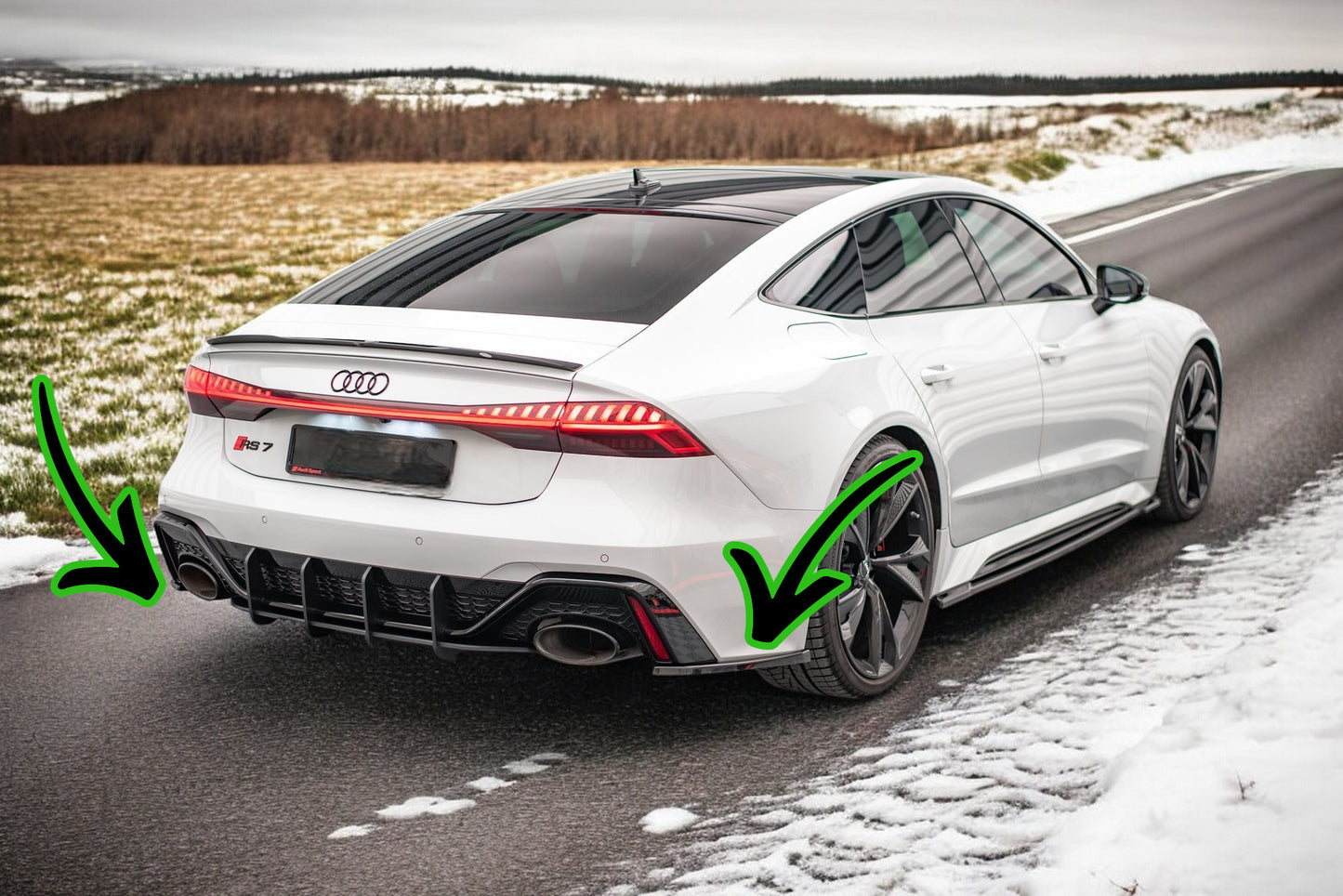 🔥Rear Side Splitter V.1 suitable for Audi RS7 C8🔥