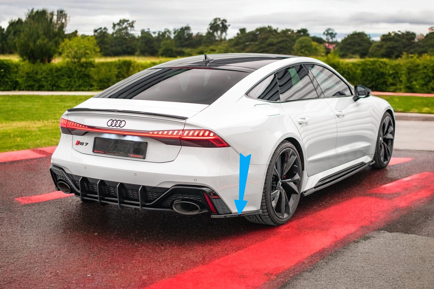 🔥Splitter Laterali Posteriori V.1 Adatto Per  Audi RS7 C8🔥