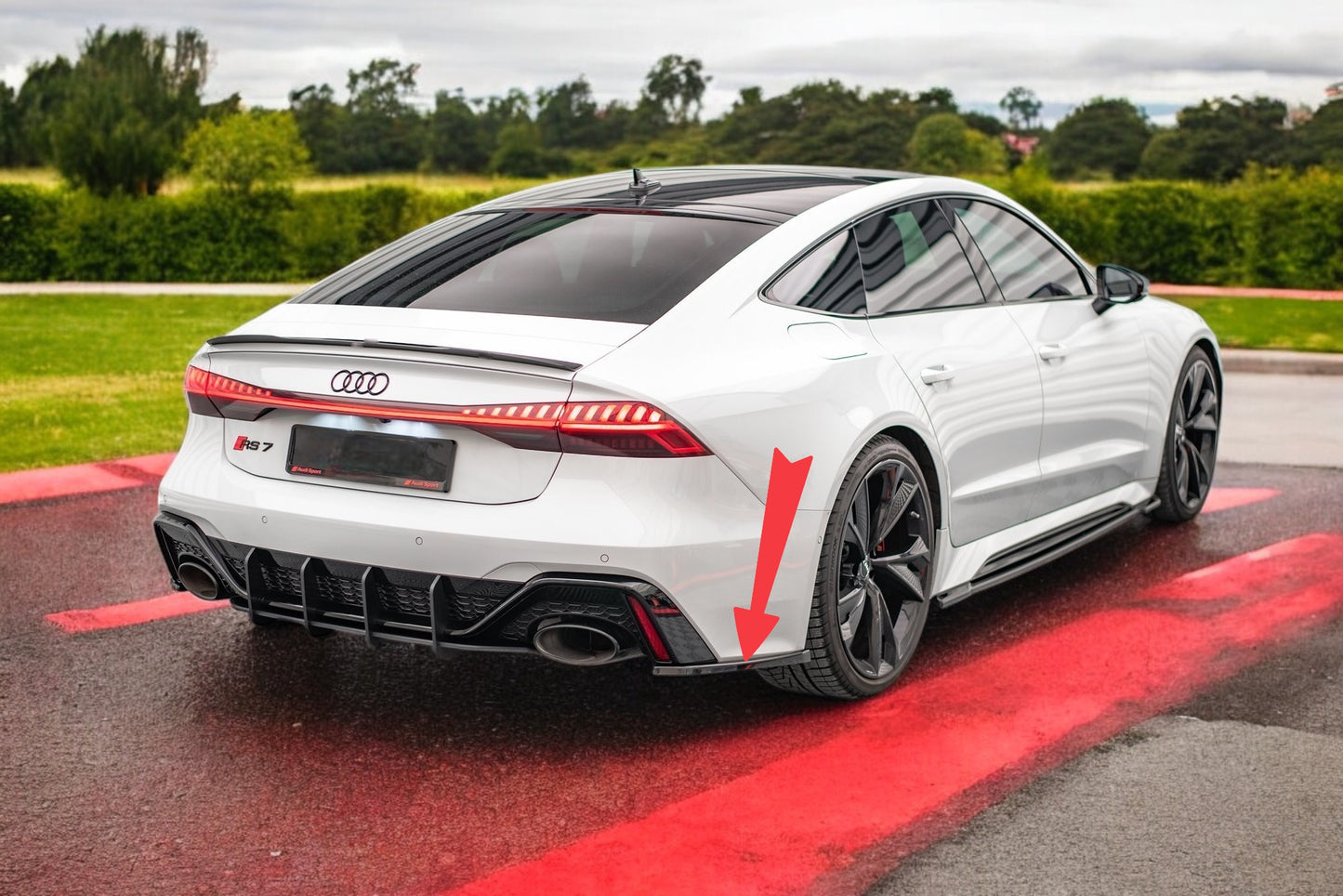 😎Splitter Laterali Pposteriori V.1 Adatto Per Audi RS7 C8😎