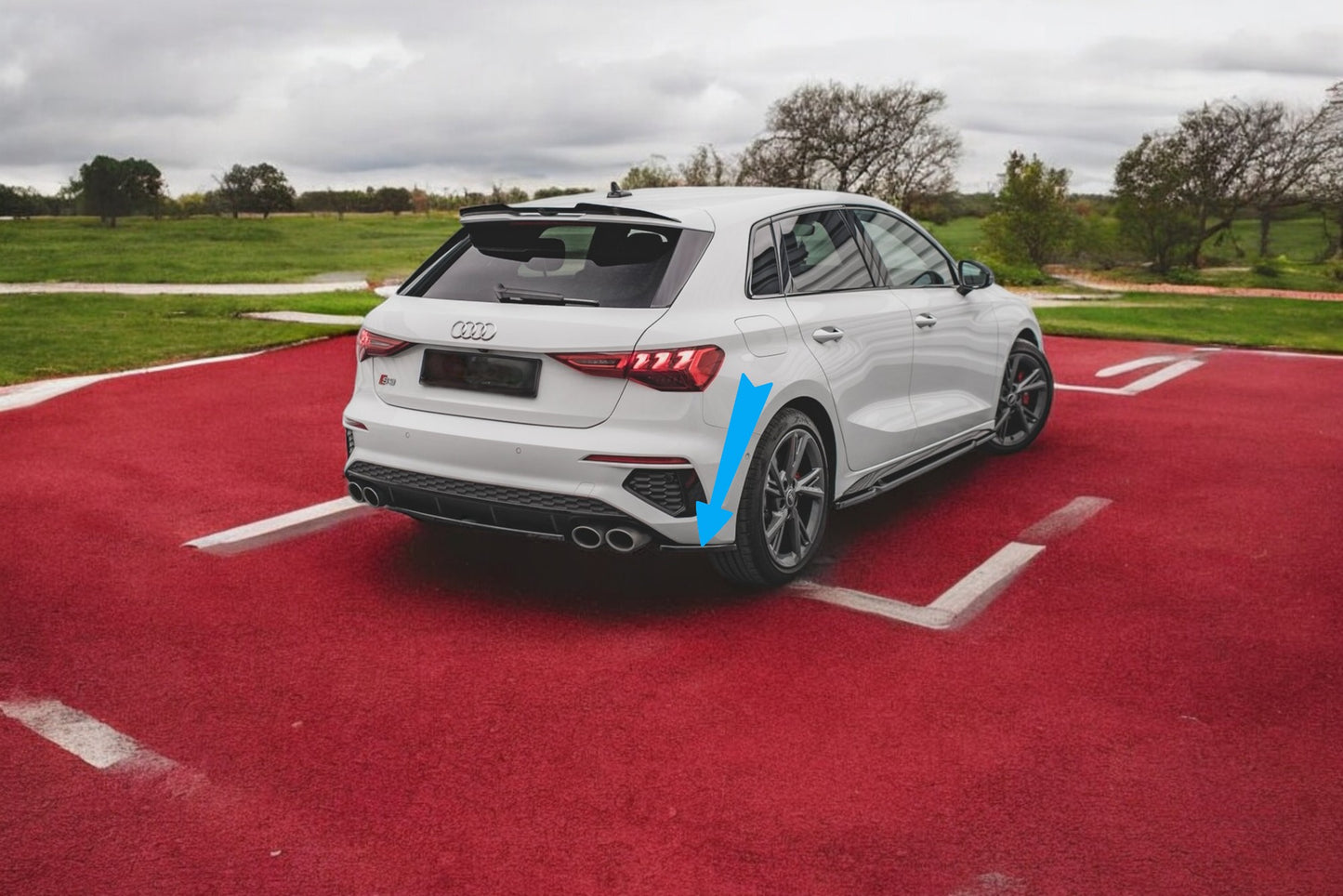 😎Splitter Laterali Posteriori V.1 Adatto Per Audi S3 Sportback 8Y😎