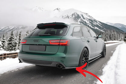 🔥Splitter laterali posteriori V.2 adatto per Audi A6 S-line Avant C7🔥