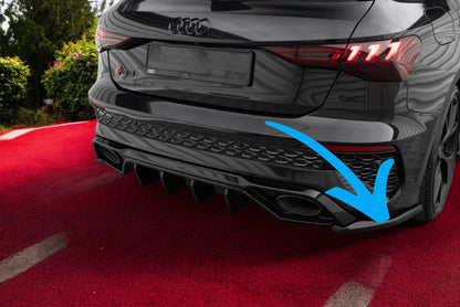 😎Rear Side Splitter V.2 Suitable For Audi RS3 Sportback 8Y😎