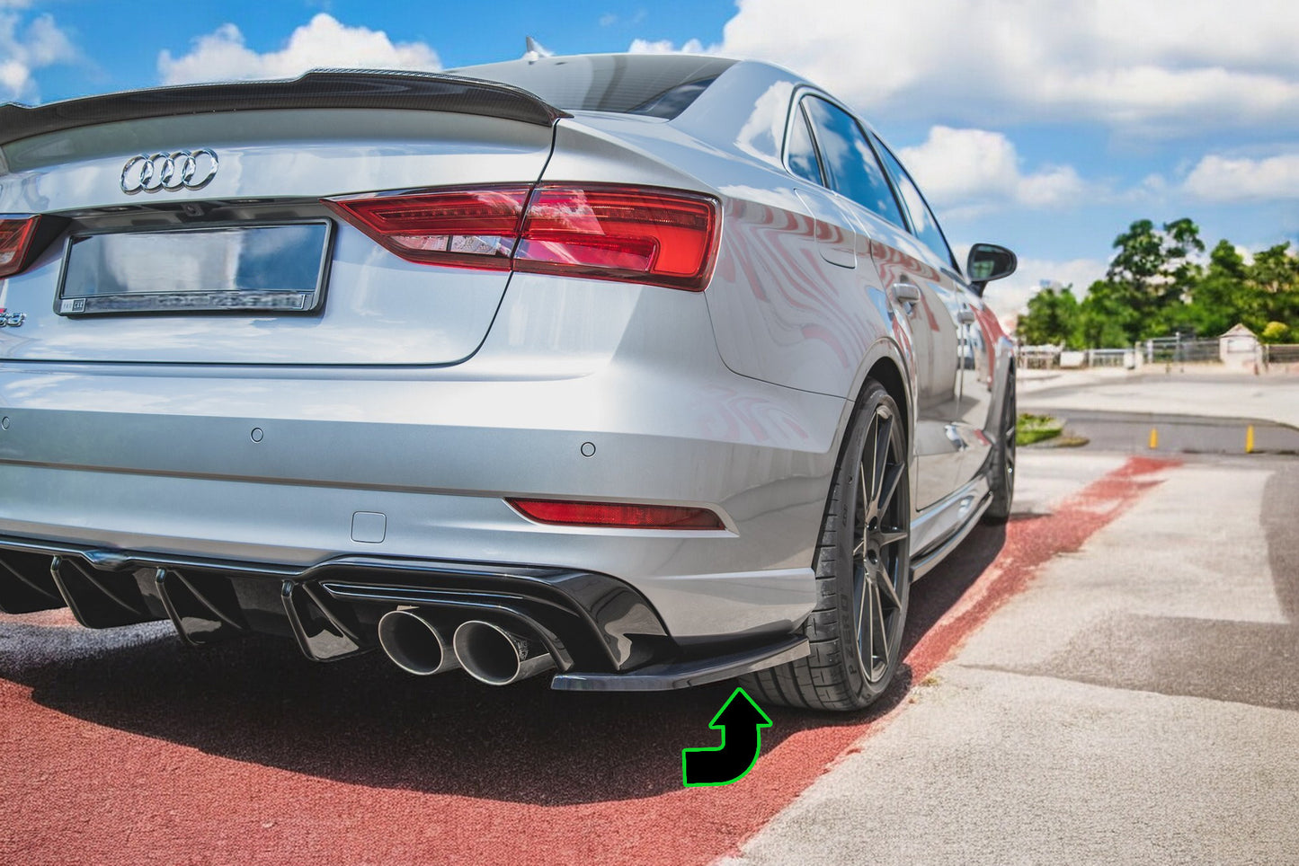 🔥Rear Side Splitter V.2 suitable for Audi S3 Sedan 8V Facelift🔥