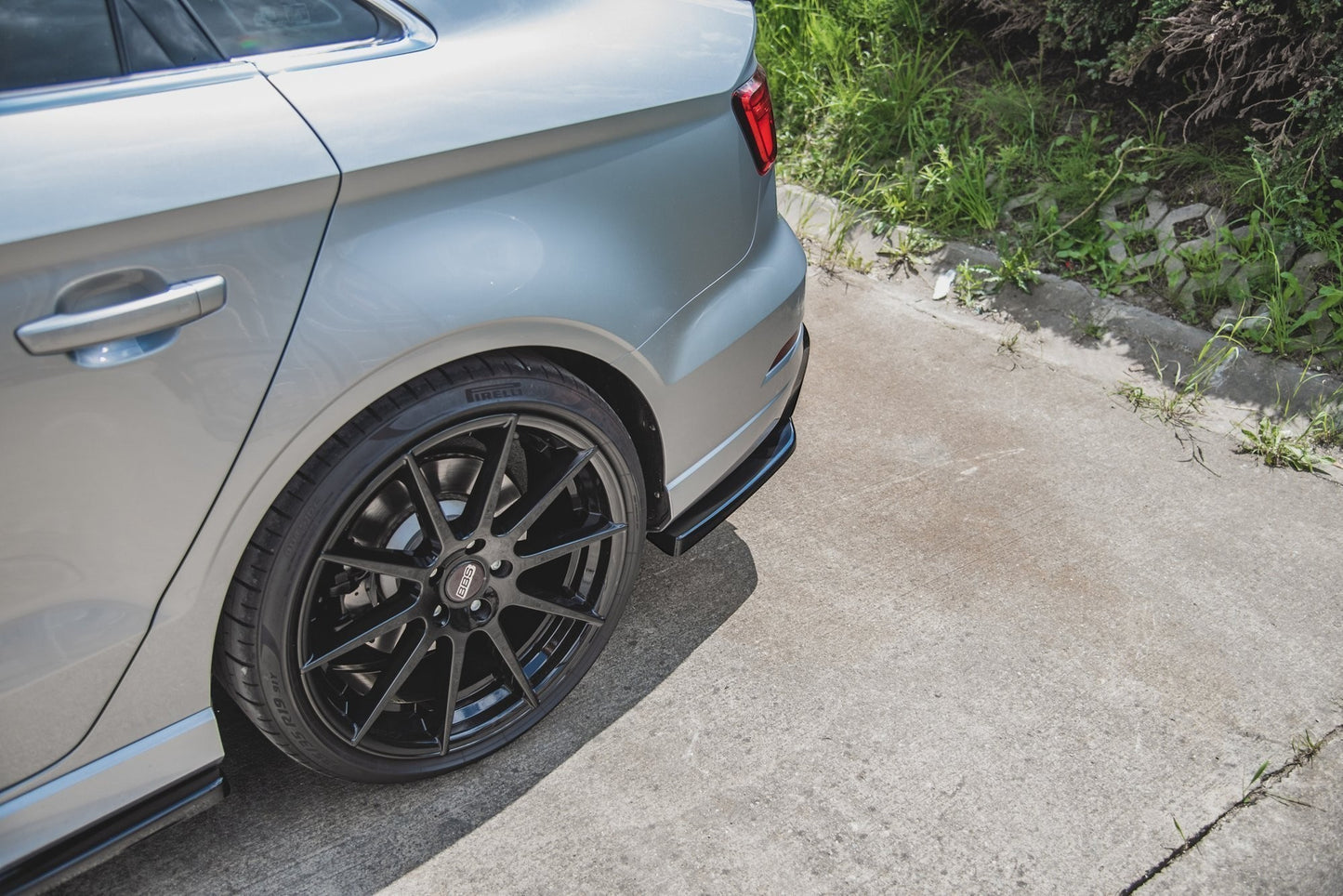 😎Splitter Laterali Posteriori V.2 Adatto PerAudi S3 Sedan 8V Facelift😎
