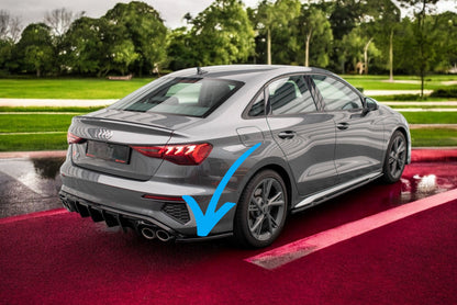 😎Rear Side Splitter V.2 suitable for Audi S3 Sedan 8Y😎
