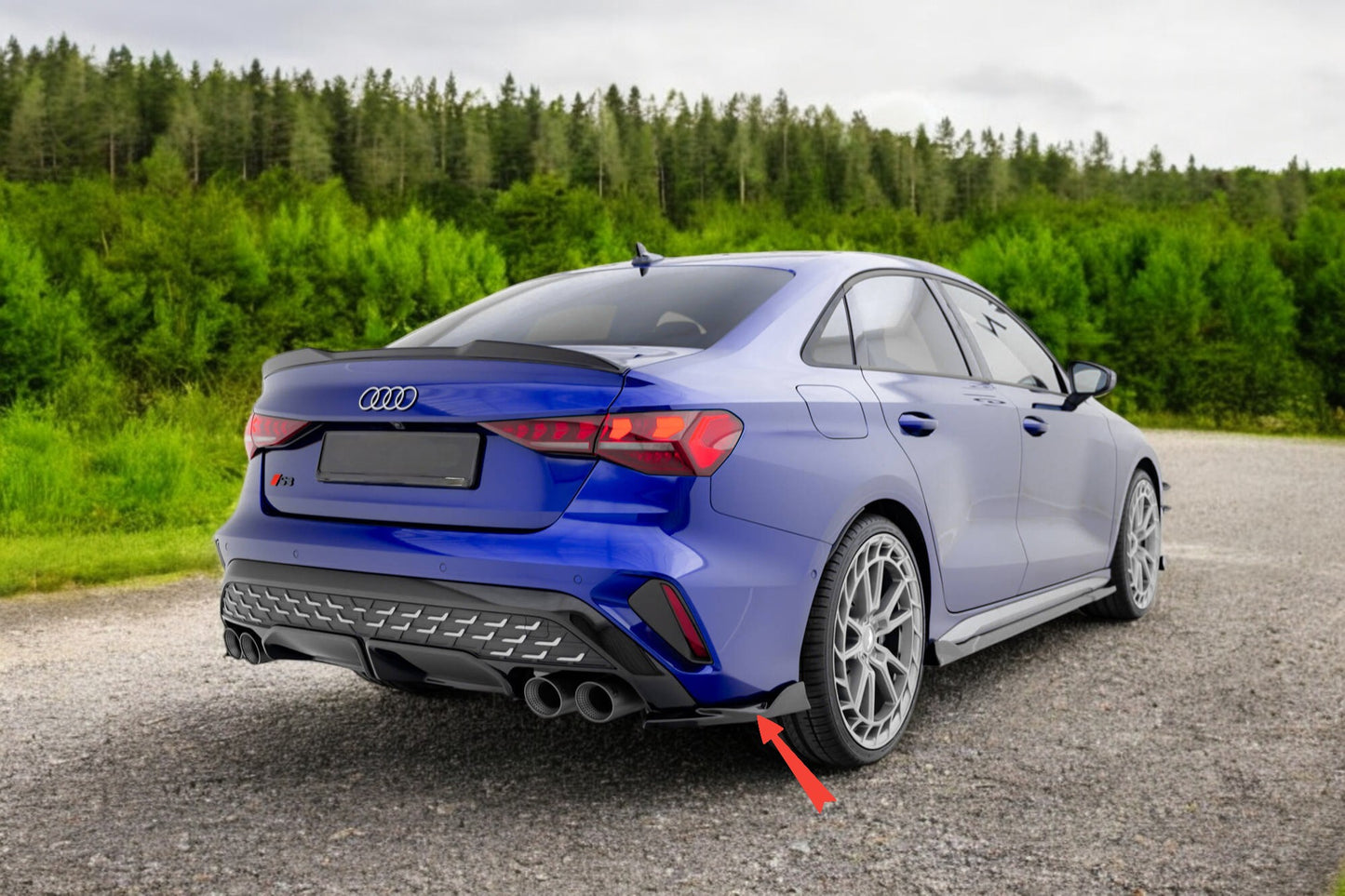 😎Splitter laterali posteriori V.2 adatto per Audi S3 Sedan 8Y Facelift😎